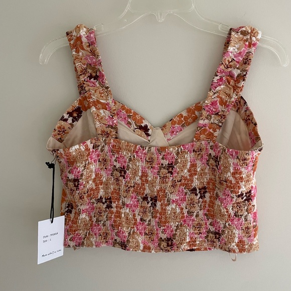 JAPNA Floral Crop Top Size L - Picture 3 of 5